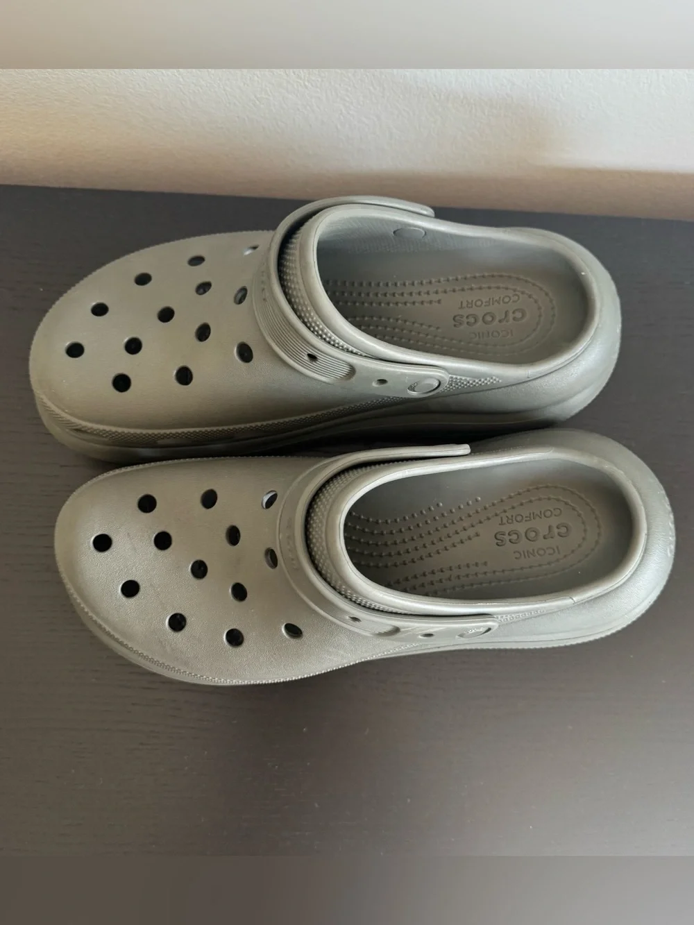 Crocs Men's Classic Crush Clog Platform Gray Size 11 Comfort